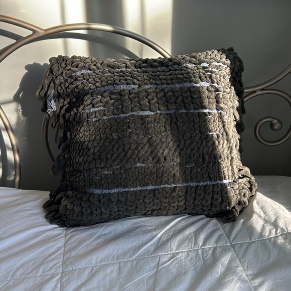 Urban Outfitters Woven Decorative Pillow - Dark Gray - Picture 3 of 8